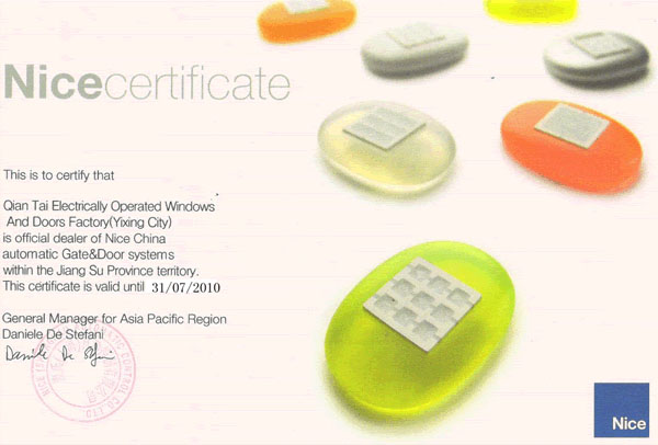 Nice certificate